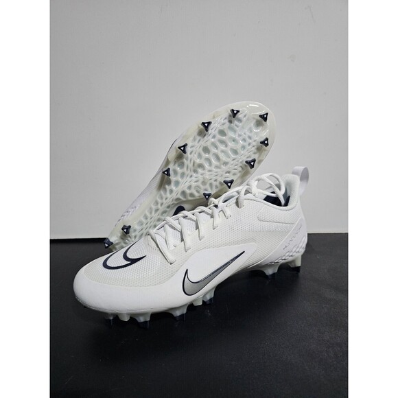 New Nike Alpha Huarache 8 Elite LAX Lacrosse Cleats CW4446 101 Mens Size 8 White - Picture 1 of 10